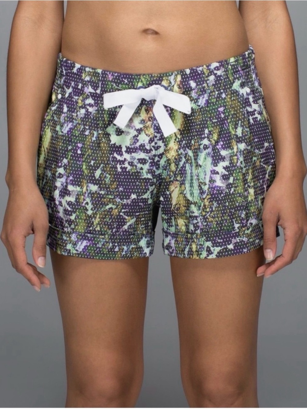 Lululemon Purple Multi Color Spring Break Away Floral Sport Shorts. Size 6